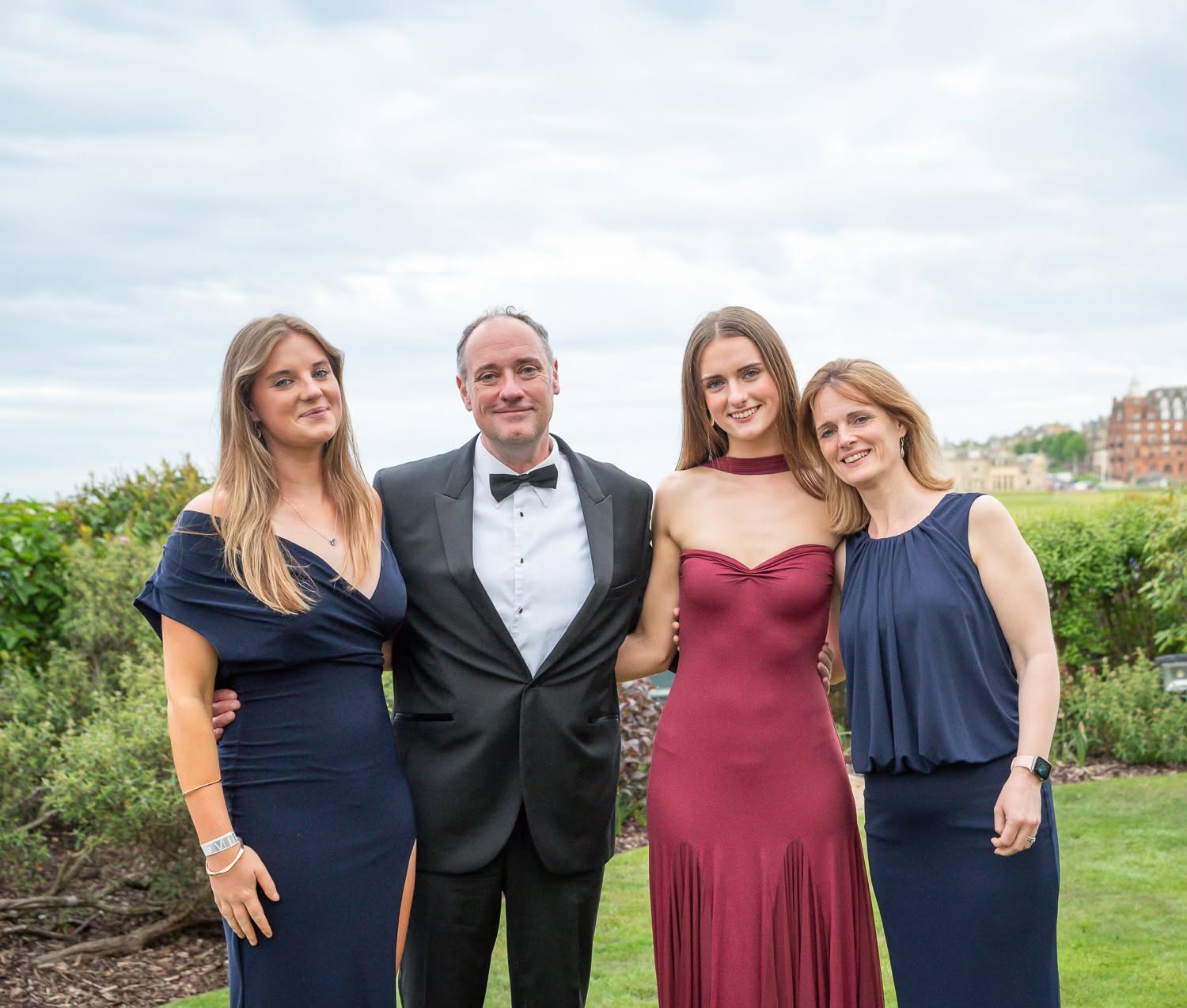 Chris Wallard with his family in St Andrews.