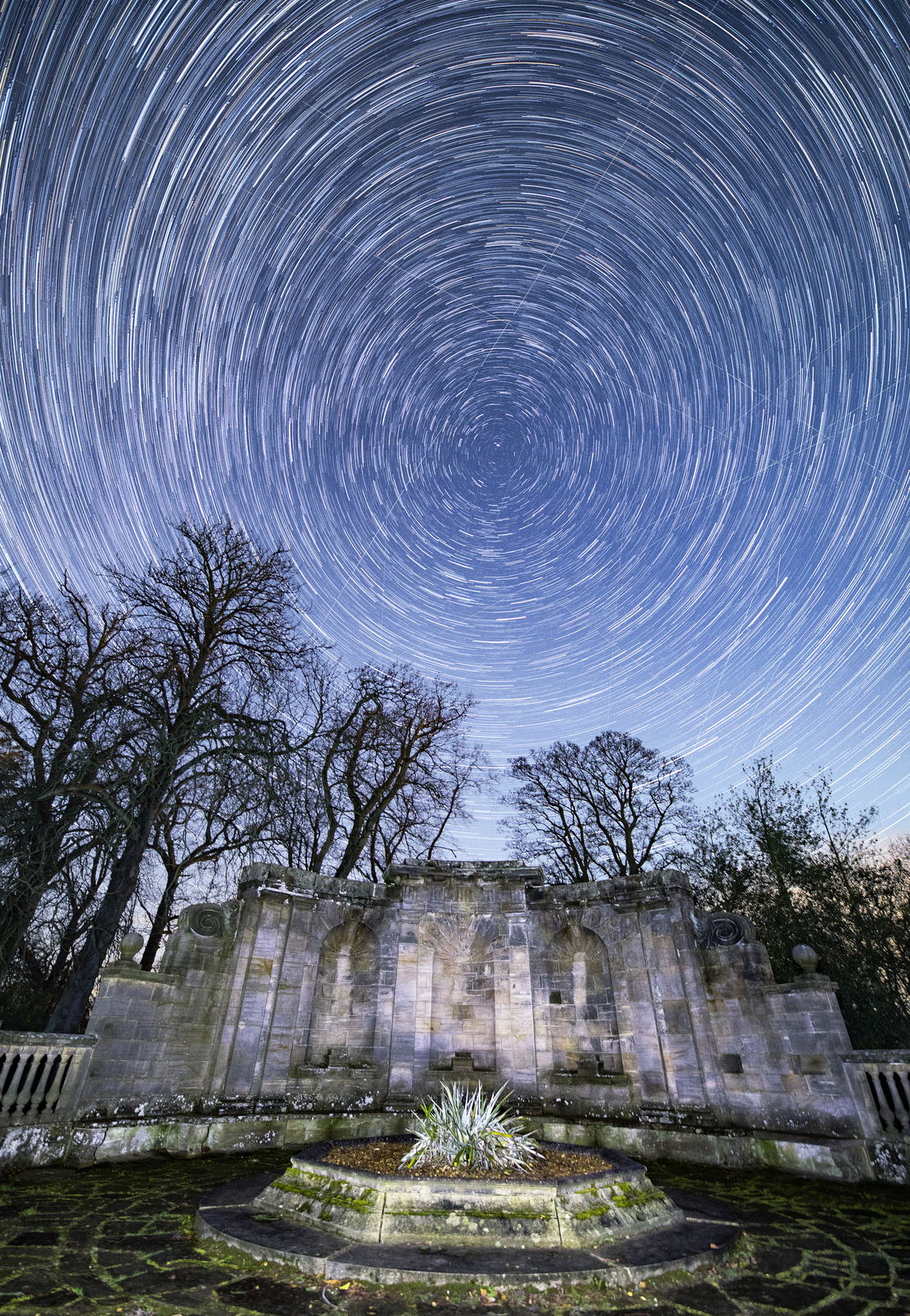Startrails at the Italian gardens, St Andrews photography print