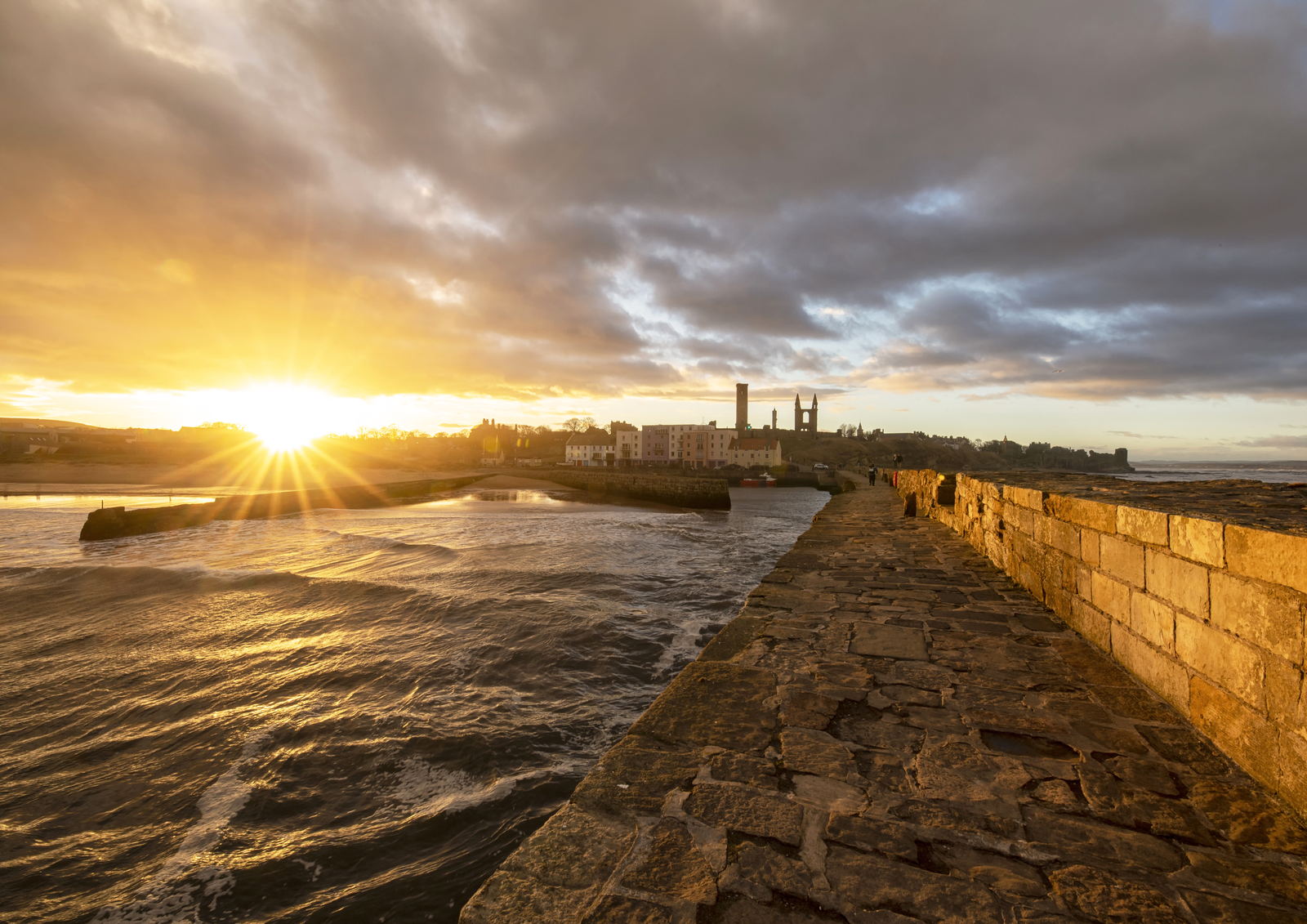 Sunset on the pier, St Andrews photography print